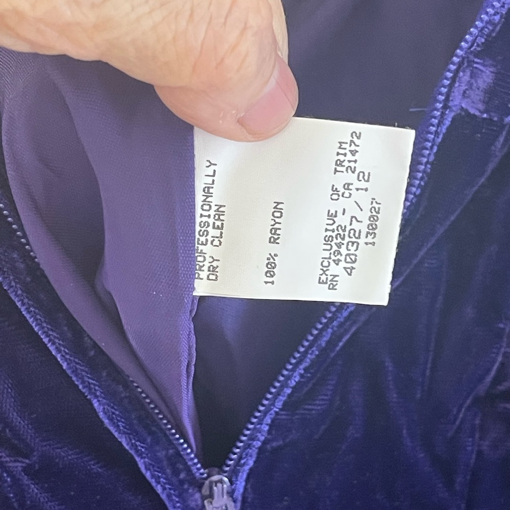 VINTAGE JESICA MCCLINTOCK PURPLE FORMAL DRESS - Picture 8 of 11